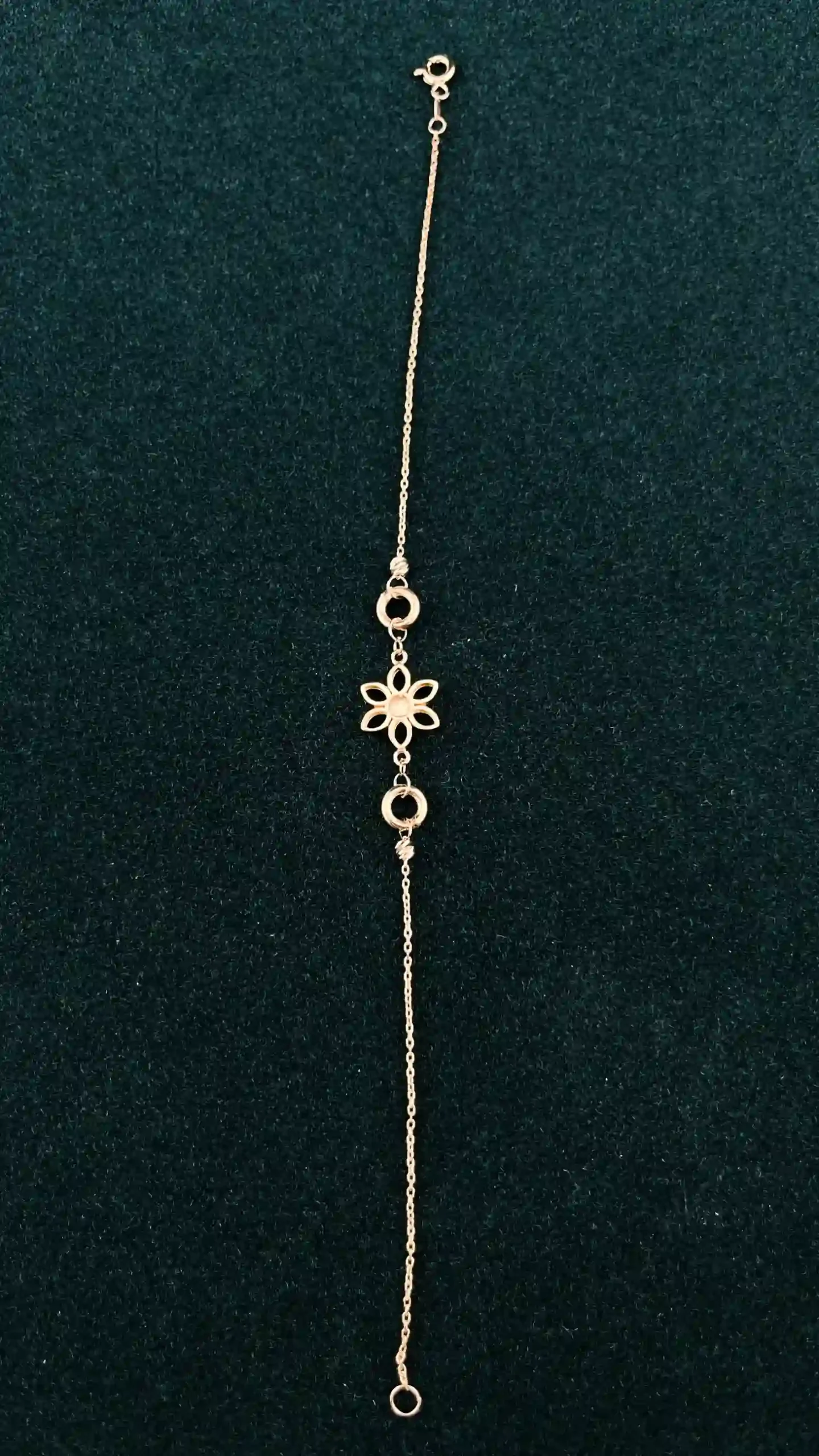 دستبند طلا طرح گل