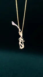 مدال طلا دخترانه طرح گربه