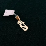 مدال طلا دخترانه طرح گربه